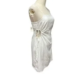 aerie | Dresses | Aerie Sz Small Side Cut Out Mini Sundress Linen Blend  White Dress Summer Casual | Poshmark